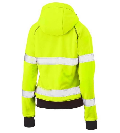 Picture of Bisley,Women's Taped Hi Vis Fleece Zip Front Hoodie With Sherpa Lining